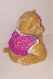 Let's Talk Avon GABBIGAIL Teddy Bear Vintage Plush from 1990s w/hang tag 10" Sitting - sandeesmemoriesandcollectibles.com