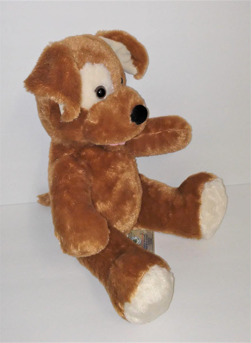 Build A Bear BROWN SUGAR PUPPY Plush with White Eye Patch 15