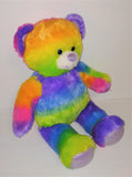 Build A Bear Workshop RAINBOW GLITTER TEDDY BEAR Plush 17" - sandeesmemoriesandcollectibles.com