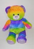 Build A Bear Workshop RAINBOW GLITTER TEDDY BEAR Plush 17" - sandeesmemoriesandcollectibles.com