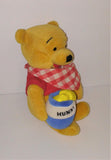 Disney Winnie the Pooh PICNIC POOH Bean Bag Plush with Honey Pot 8" - sandeesmemoriesandcollectibles.com