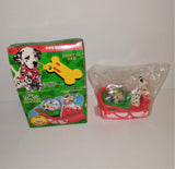 Disney 101 Dalmations DOG SLEDDING Snow Globe McDonald's Collectible from 1996 - sandeesmemoriesandcollectibles.com