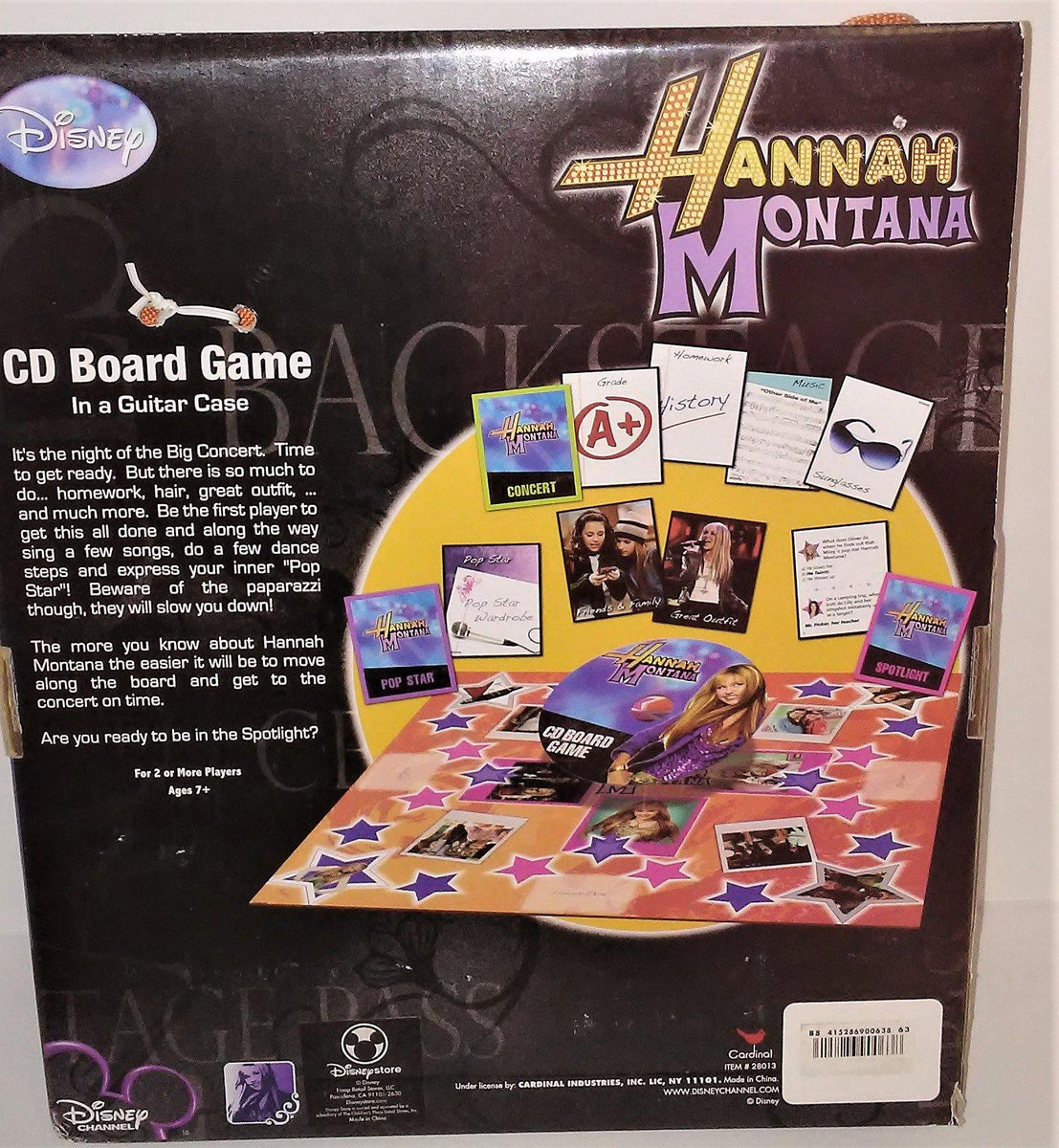 Disney HANNAH MONTANA CD Board Game in a Guitar Case