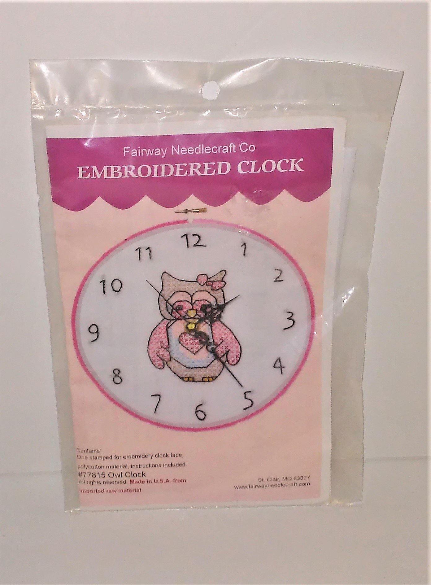 Fairway Embroidered Owl Clock Face #77815