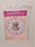 Fairway EMBROIDERED OWL CLOCK Face #77815 - sandeesmemoriesandcollectibles.com
