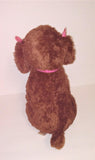 Gund Brown Dog with Pink Collar & Bows Plush Macy's Exclusive for Breast Cancer Awareness 13" Sitting Limited Edition - sandeesmemoriesandcollectibles.com