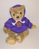 Herrington Bear Collection HARD ROCK Plush 12" in Purple Hoodie Limited Edition from 2009 - sandeesmemoriesandcollectibles.com