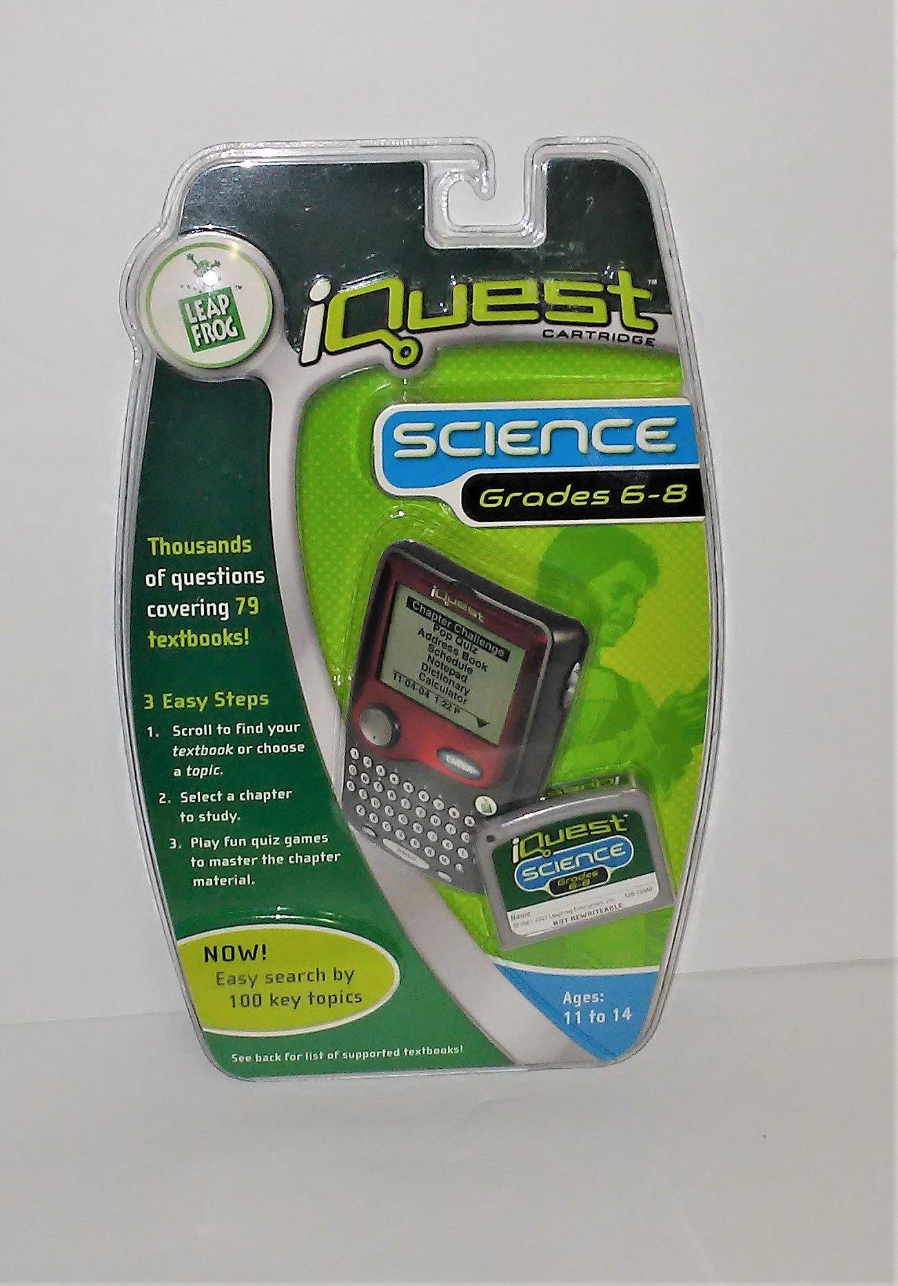 Leap Frog IQuest SCIENCE Grades 6-8 Cartridge with 100 Key Topics –  Sandee's Memories & Collectibles