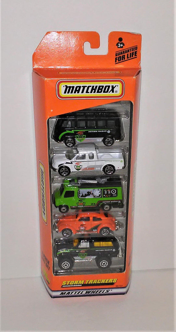 Matchbox STORM TRACKERS Diecast Vehicles 5 Pack Gift Set from 1999 Item #96722 - sandeesmemoriesandcollectibles.com