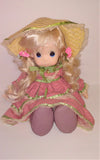 Vintage Precious Moments TIFFANY Doll with Hat 16" Tall Item #21049 from 1992 by Sam Butcher - sandeesmemoriesandcollectibles.com