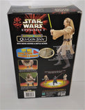 Star Wars Episode 1 ELECTRONIC TALKING QUI-GON JINN 12" Tall Figure from 1999 - sandeesmemoriesandcollectibles.com