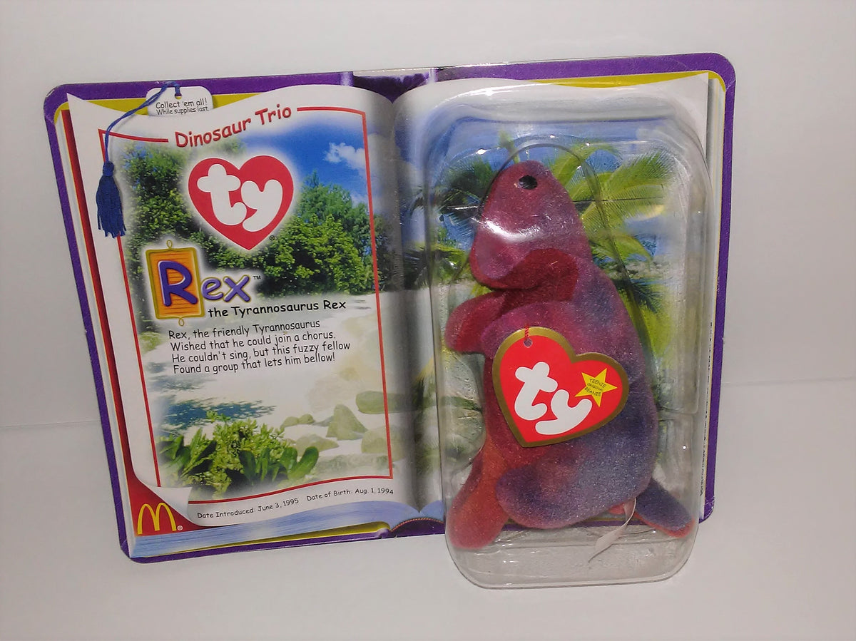 Ty McDonald's Teenie Beanie REX The Tyrannosaurus Rex from 2000