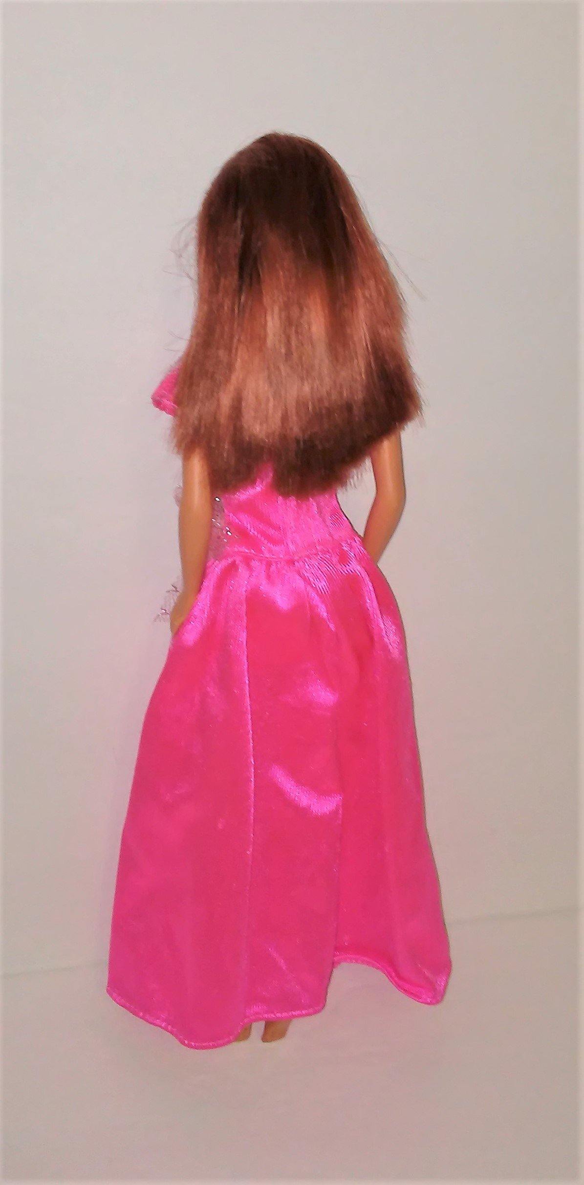 Barbie TERESA Dressed Doll in Dark Pink Gown 11.5