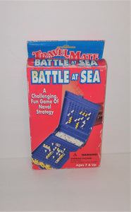 Battle At Sea NAVAL STRATEGY Travel Mate Game by HILCO - sandeesmemoriesandcollectibles.com