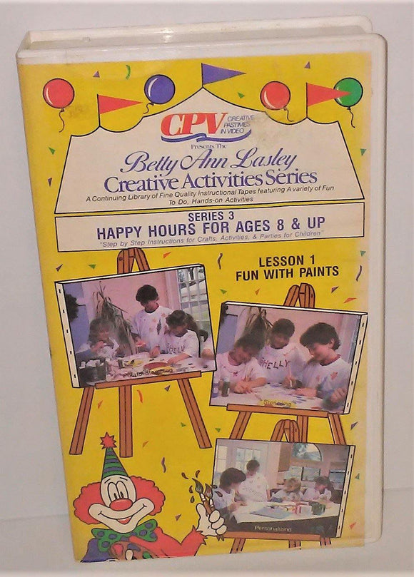 Betty Ann Lasley Creative Activities Series 3 Lesson 1 FUN WITH PAINTS Video VHS 1988 - sandeesmemoriesandcollectibles.com