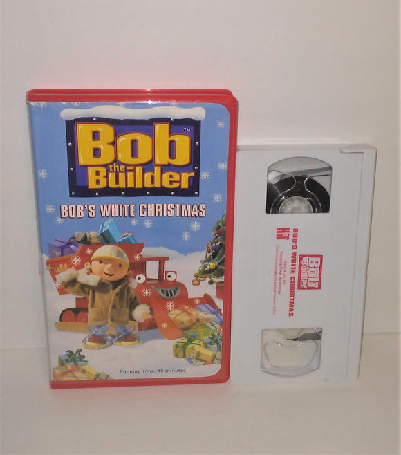 Bob the Builder BOB'S WHITE CHRISTMAS VHS Video in Red Clamshell Case from 2001 - sandeesmemoriesandcollectibles.com