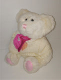 The Baby Place (Children's Place) Sitting Creamy White Bear Plush in Knit Sweater 9 1/2" - sandeesmemoriesandcollectibles.com