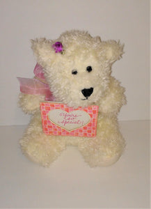 Commonwealth "You're So Special" Creamy White Bear Plush 8.5" Sitting - sandeesmemoriesandcollectibles.com