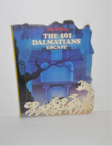 Disney The 101 Dalmations Escape Large Board Book from 1988 - sandeesmemoriesandcollectibles.com