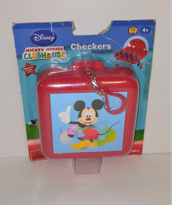Disney Mickey Mouse Clubhouse CHECKERS Mini Travel Game - sandeesmemoriesandcollectibles.com