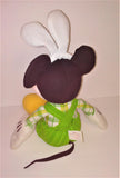 Disney Mickey Mouse Plush with Easter Bunny Ears 18" Tall by KCare - sandeesmemoriesandcollectibles.com