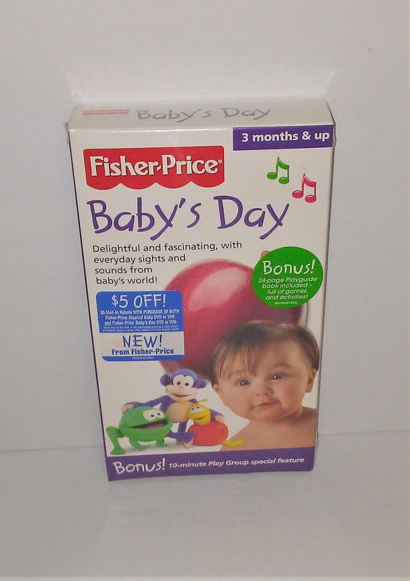 Fisher Price BABY'S DAY VHS Video Includes Bonus 10 minute Playgroup Special Feature from 2004 - sandeesmemoriesandcollectibles.com
