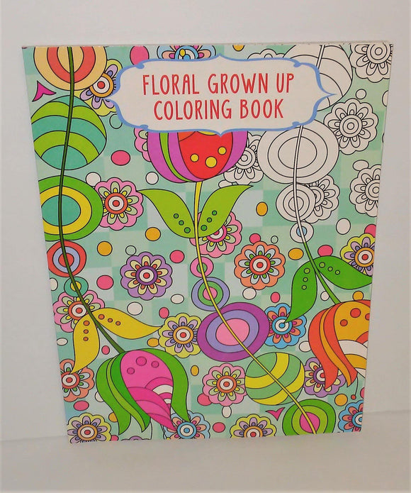 Floral Grown Up Coloring Book #6005 from 2015 - sandeesmemoriesandcollectibles.com