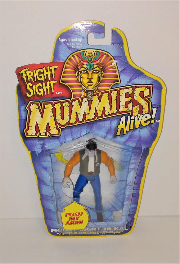 Fright Sight Mummies Alive! FRIGHT SIGHT JA-KAL Action Figure with Pop Out Eyes and Dropping Jaw from 1997 - sandeesmemoriesandcollectibles.com