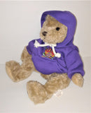 Herrington Bear Collection HARD ROCK Plush 12" in Purple Hoodie Limited Edition from 2009 - sandeesmemoriesandcollectibles.com