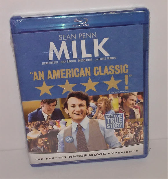 MILK Starring Sean Penn Blu-Ray Disc from 2008 - sandeesmemoriesandcollectibles.com