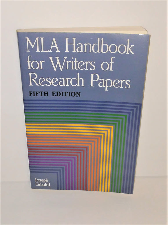 MLA Handbook for Writers of Research Papers Fifth Edition by Joseph Gibaldi from 2000 - sandeesmemoriesandcollectibles.com
