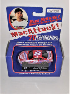 Mark McGwire's MacAttack BOBBY HILLIN, JR. Diecast Car Limited Edition from 1998 with COA by Maisto