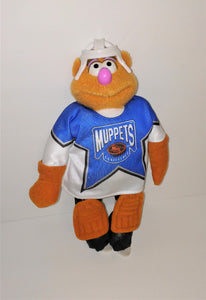 McDonald's Muppets FOZZIE BEAR Hockey Plush Doll 10" from 1995 - sandeesmemoriesandcollectibles.com