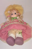 Vintage Precious Moments TIFFANY Doll with Hat 16" Tall Item #21049 from 1992 by Sam Butcher - sandeesmemoriesandcollectibles.com