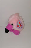 Puffkins FLO The Flamingo Bean Bag Plush 4" by Swibco from 1998 - sandeesmemoriesandcollectibles.com