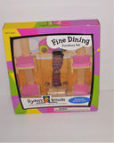 Ryan's Room FINE DINING Wooden Furniture Play Set for Dollhouses from 2006 - sandeesmemoriesandcollectibles.com