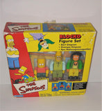 The Simpsons BLOCKO Figure Set - Bart Simpson, Grampa Simpson, Apu from 2002 by Playmates - sandeesmemoriesandcollectibles.com