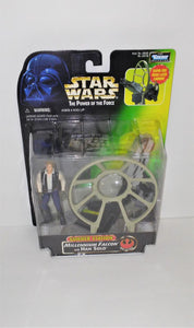 Star Wars GUNNER STATION Millennium Falcon with HAN SOLO Action Figure from 1997 - sandeesmemoriesandcollectibles.com