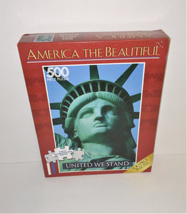 Statue of Liberty AMERICA THE BEAUTIFUL United We Stand Jigsaw Puzzle 500 Pieces from 2001 - sandeesmemoriesandcollectibles.com