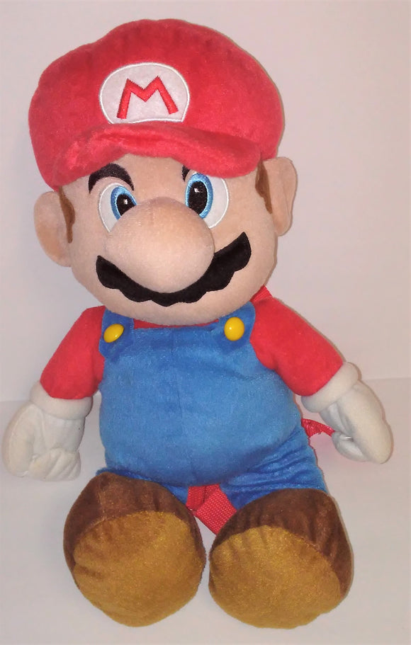 Super Mario Brothers MARIO Plush Backpack from 2012 - sandeesmemoriesandcollectibles.com