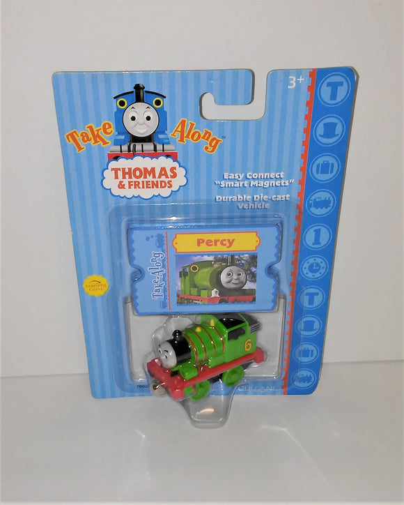 Take Along Thomas & Friends PERCY Diecast Engine from 2002 by Learning Curve - sandeesmemoriesandcollectibles.com
