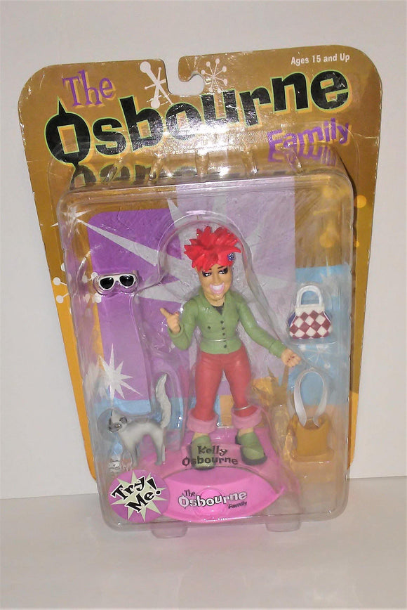 The Osbourne Family KELLY OSBOURNE Posable Talking Figure from 2002 by MEZCO - sandeesmemoriesandcollectibles.com
