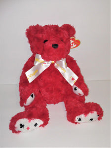 Ty Classic Plush FULLHOUSE The Red Bear from 2007 was Las Vegas EXCLUSIVE - sandeesmemoriesandcollectibles.com