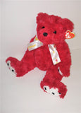 Ty Classic Plush FULLHOUSE The Red Bear from 2007 was Las Vegas EXCLUSIVE - sandeesmemoriesandcollectibles.com