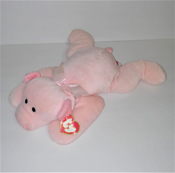 Ty Pillow Pal OINK Plush Pig with Original Hang Tag from 1994 Style #3005 - sandeesmemoriesandcollectibles.com