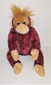 Ty SCHWEETHEART The Monkey Beanie Buddy 14" Tall from 1999 - sandeesmemoriesandcollectibles.com