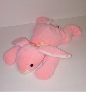 Ty CARROTS The Pink Bunny PillowPal Plush from 1996 - sandeesmemoriesandcollectibles.com