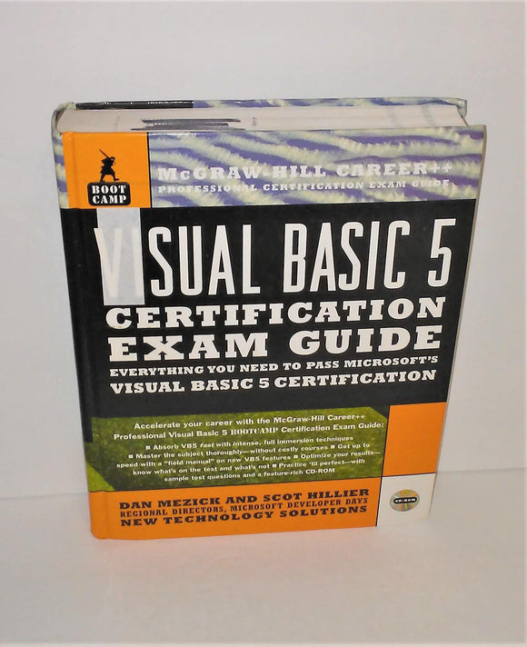 Visual Basic 5 Certification Exam Guide Boot Camp Book with CD-ROM from 1998 - sandeesmemoriesandcollectibles.com